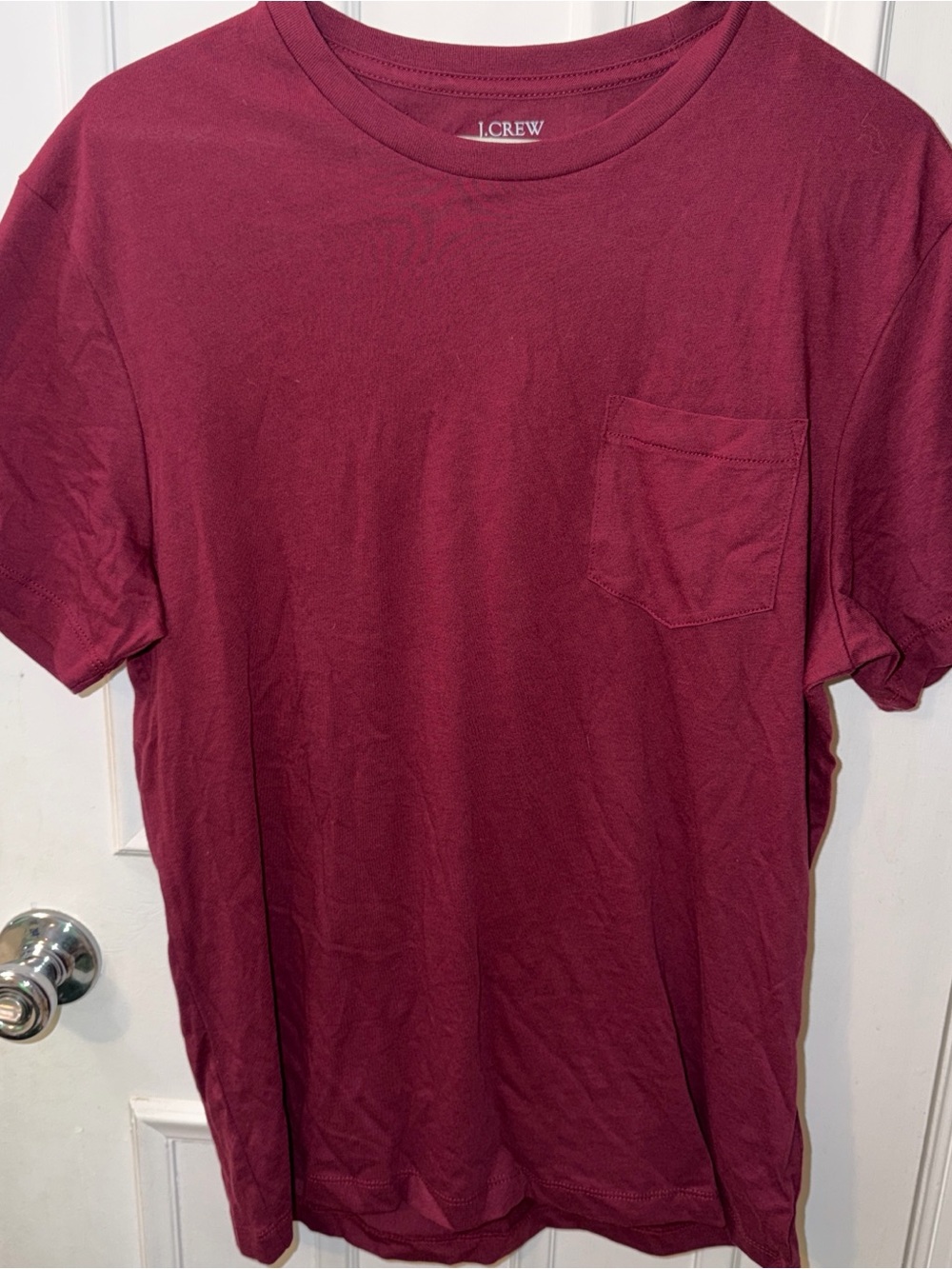 J. Crew Men's Short-Sleeve Pocket Tee — Wine